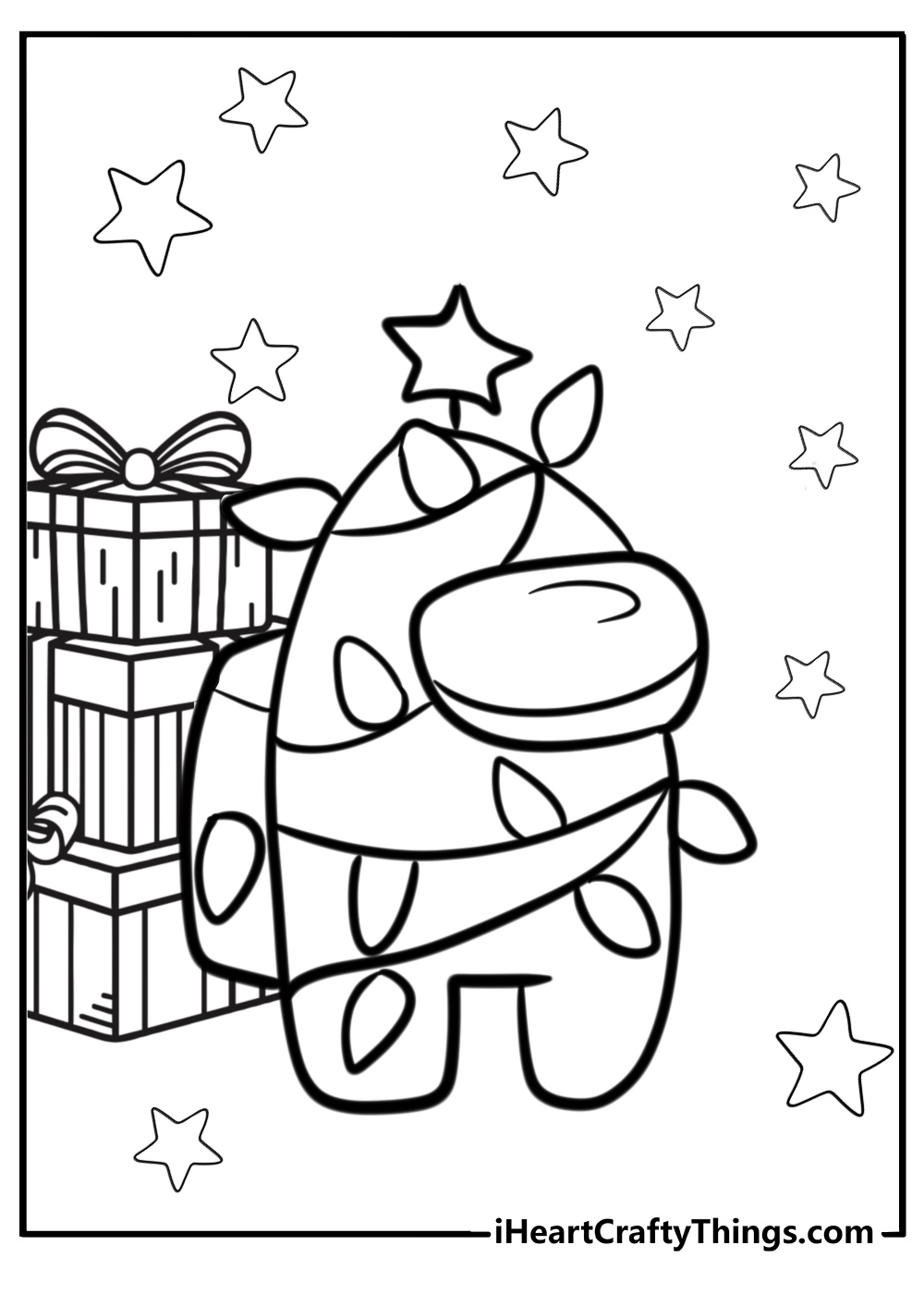 Among us coloring pages christmas