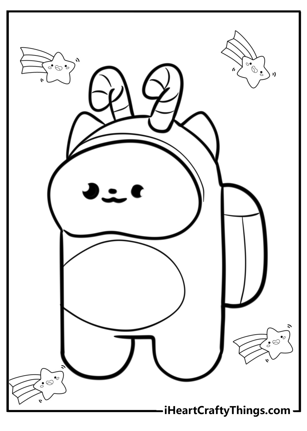 Among us coloring pages cute