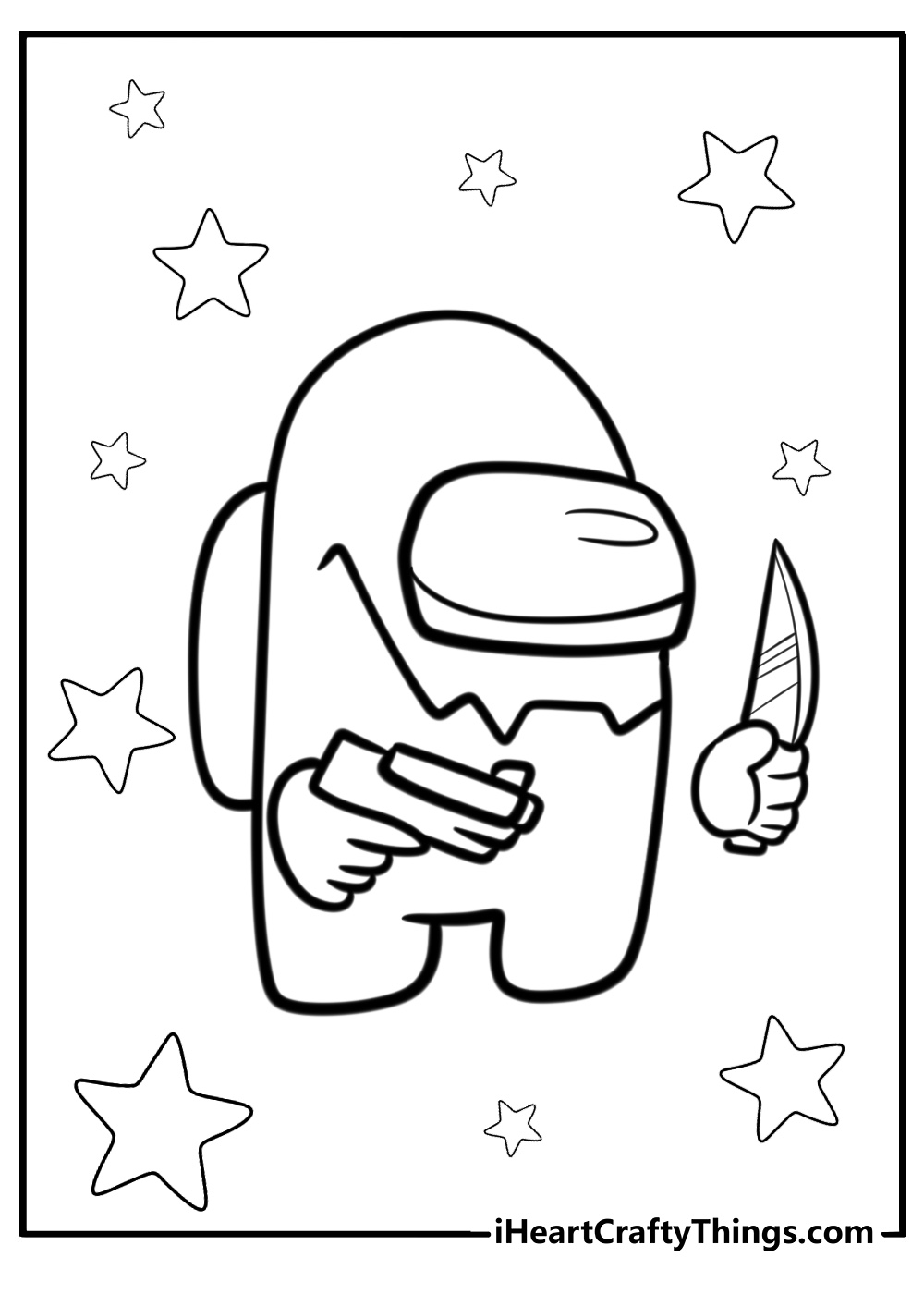 Among us coloring pages imposter