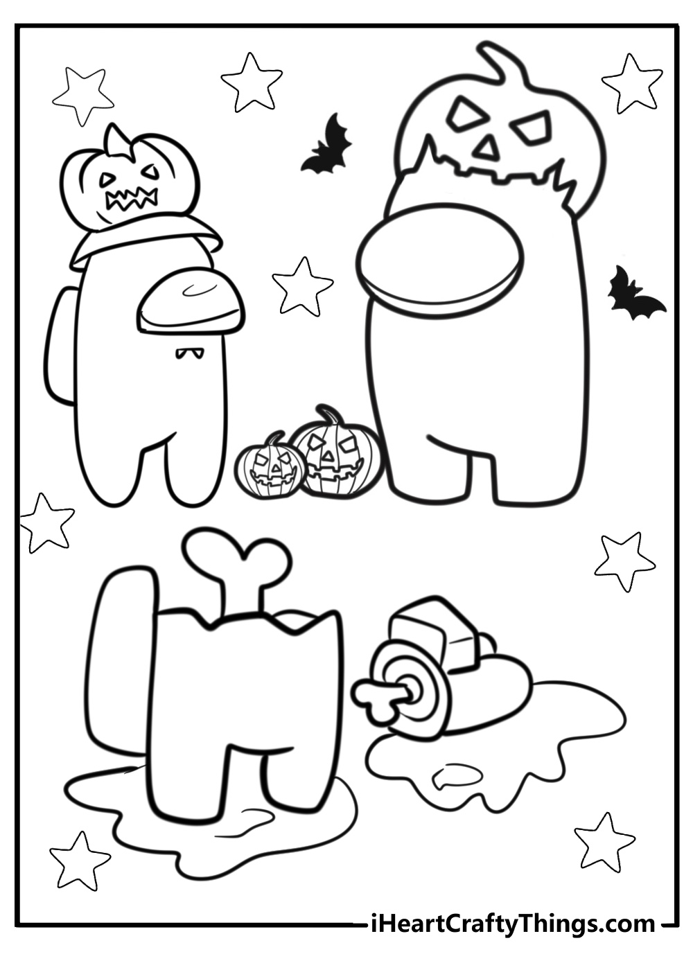 Among us game coloring pages