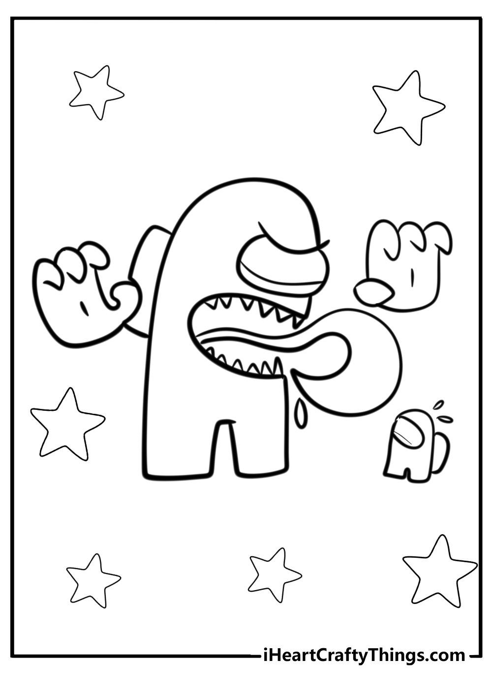 Among us imposter coloring pages