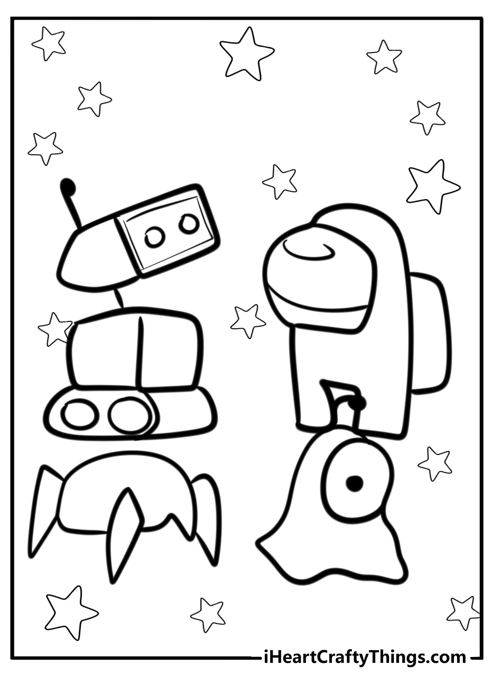 Among us pets coloring pages