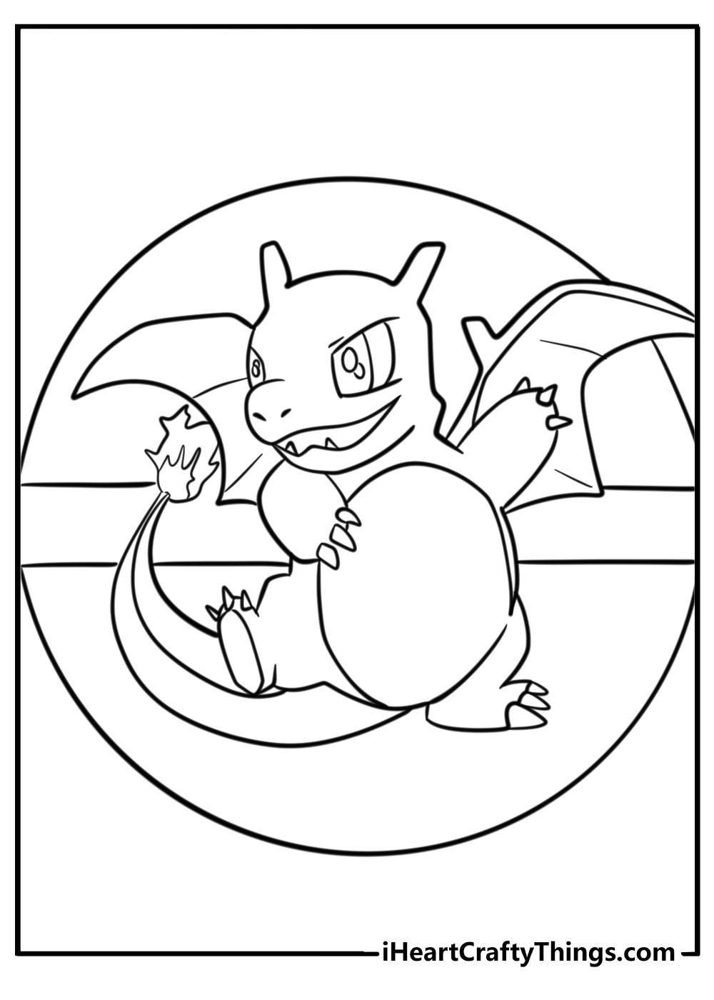 Baby charizard coloring page