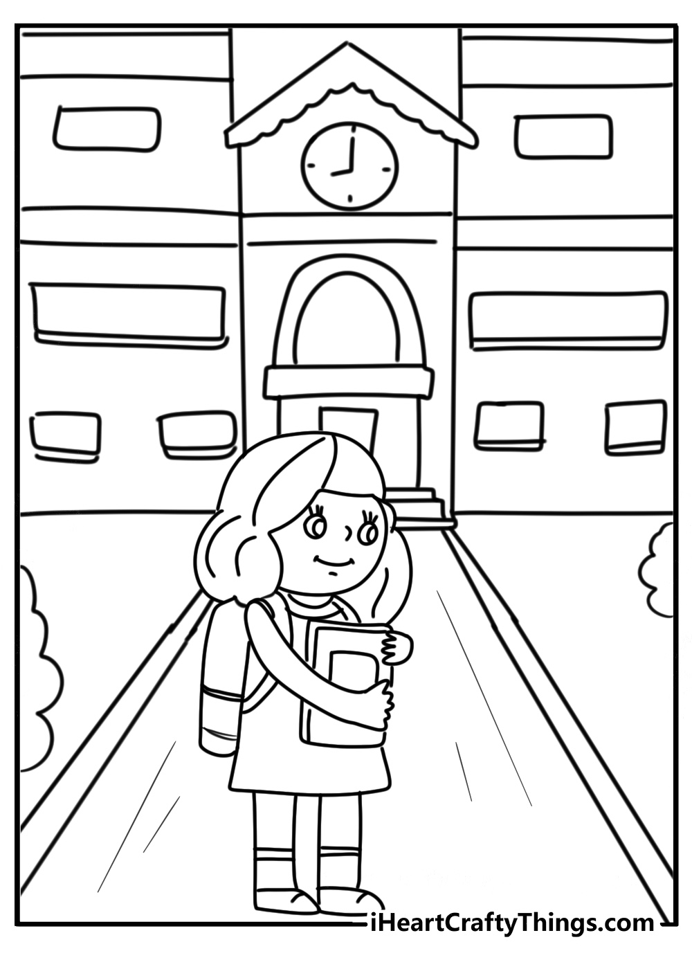 Back to school coloring pages for kids