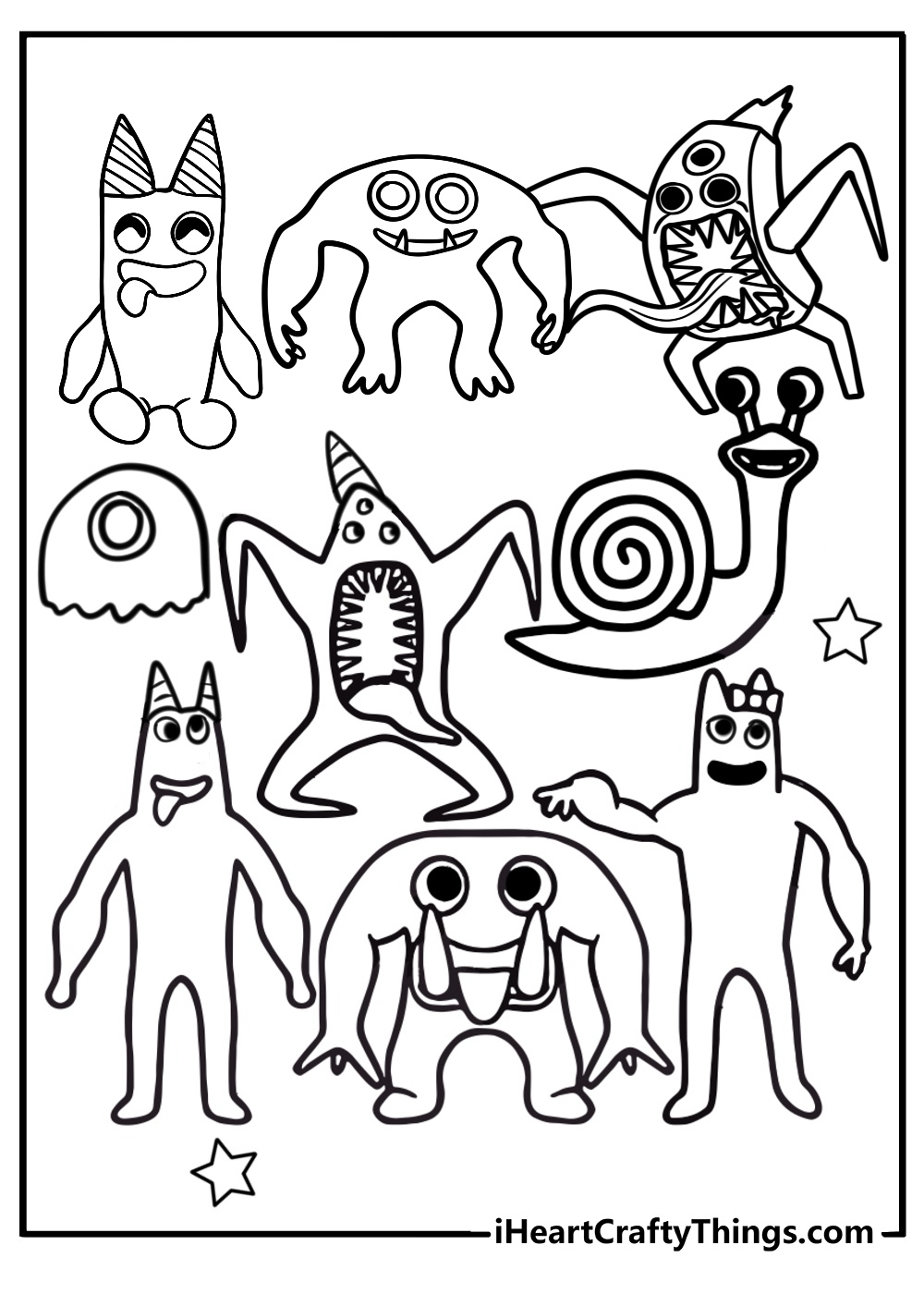 Banban characters coloring pages