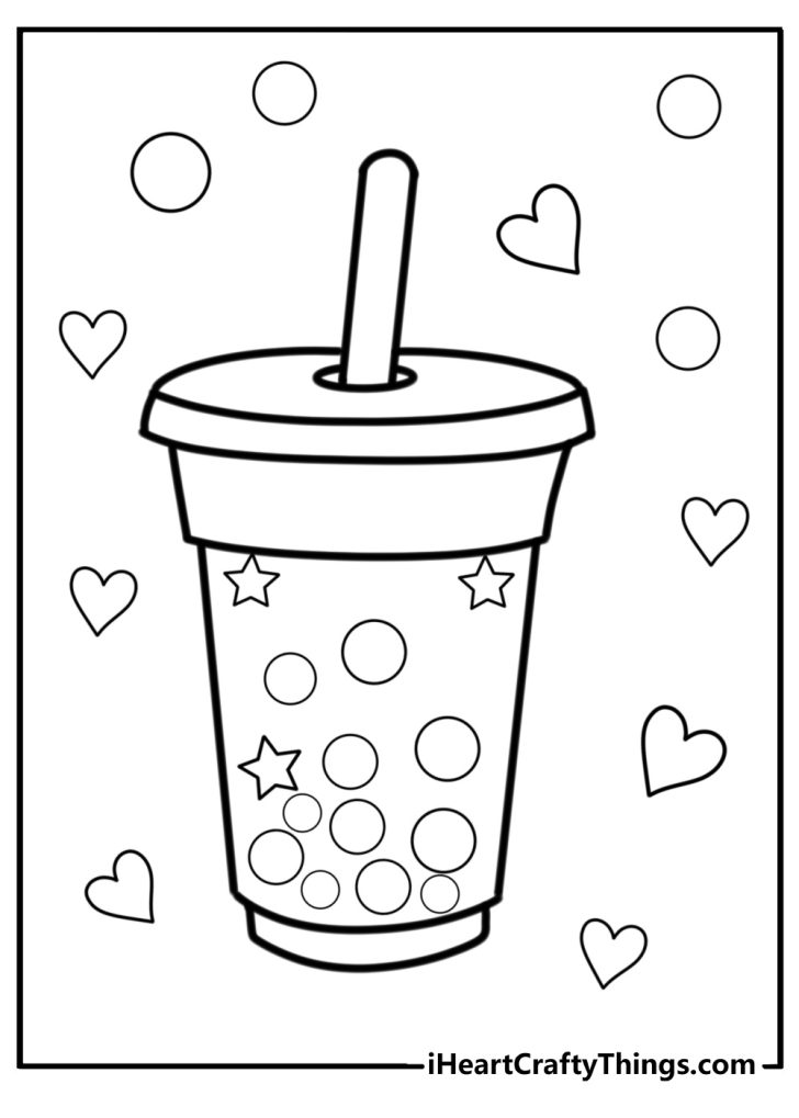 25 Boba Tea Coloring Pages (100% Free PDFs To Print)