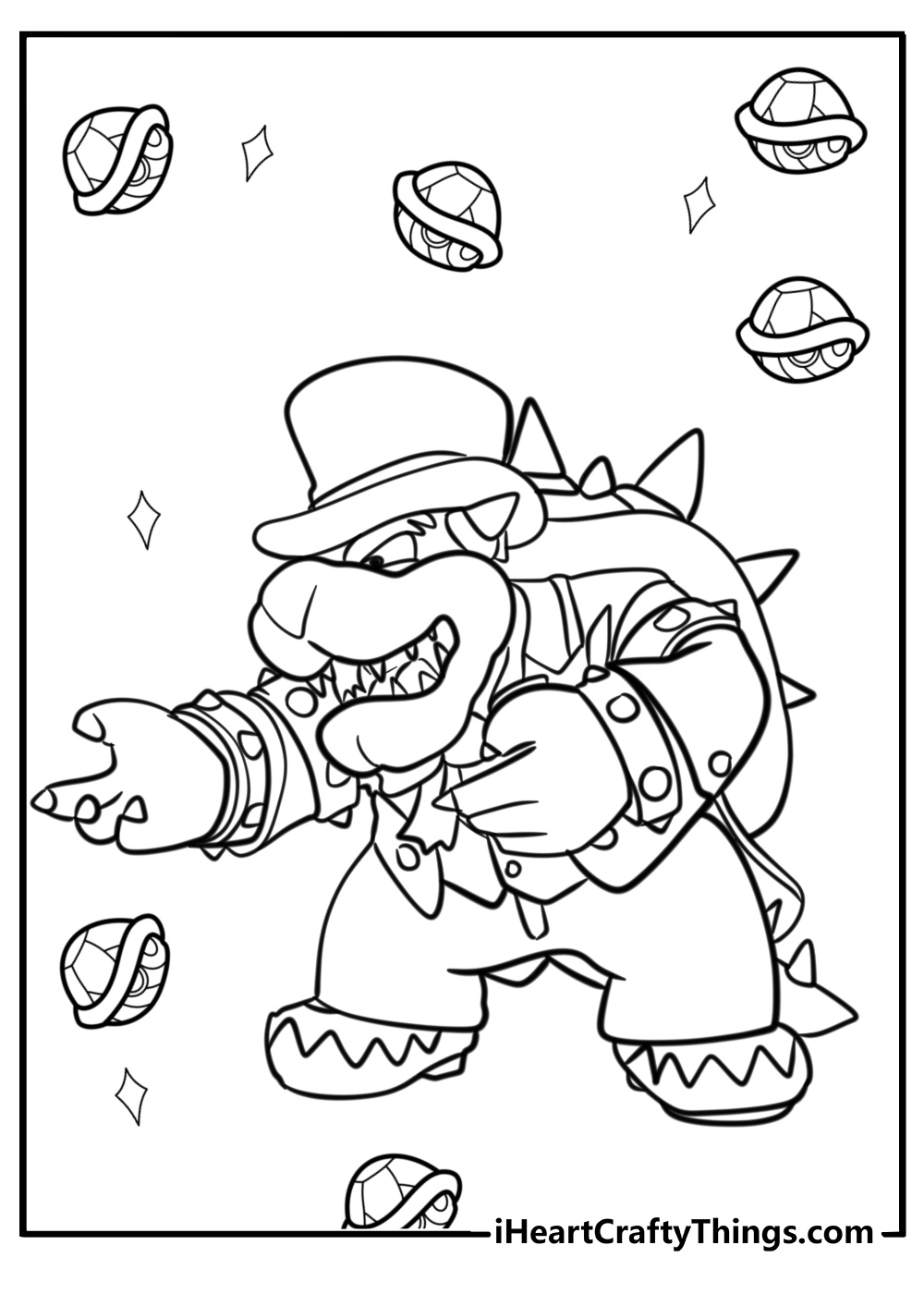 Bowser black and white