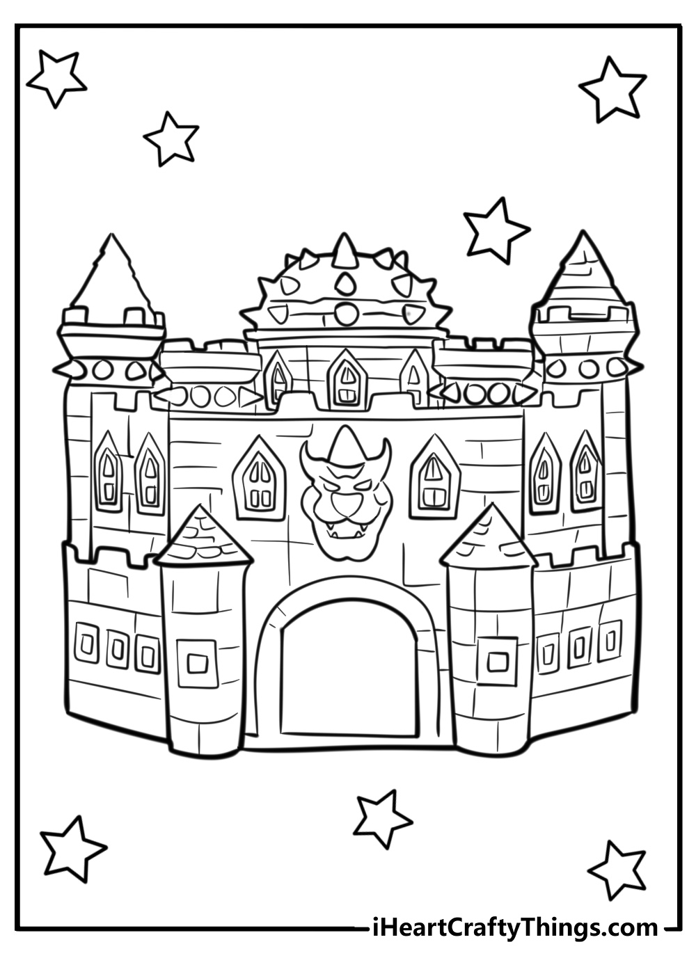 Bowser castle coloring page