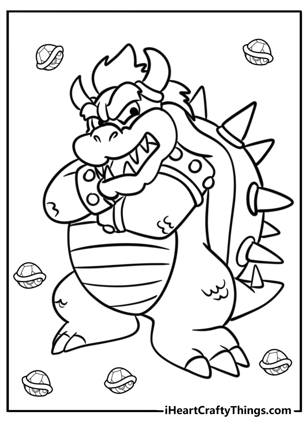 Bowser mario coloring pages