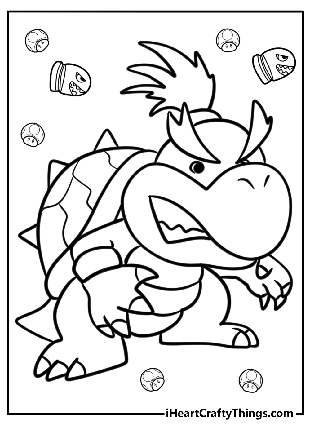 Bowser printable coloring pages