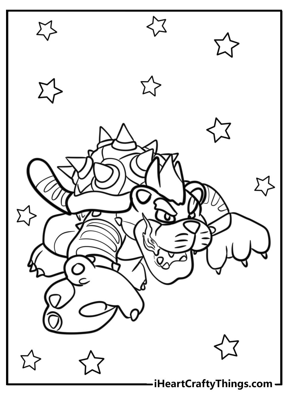 Cat bowser coloring page