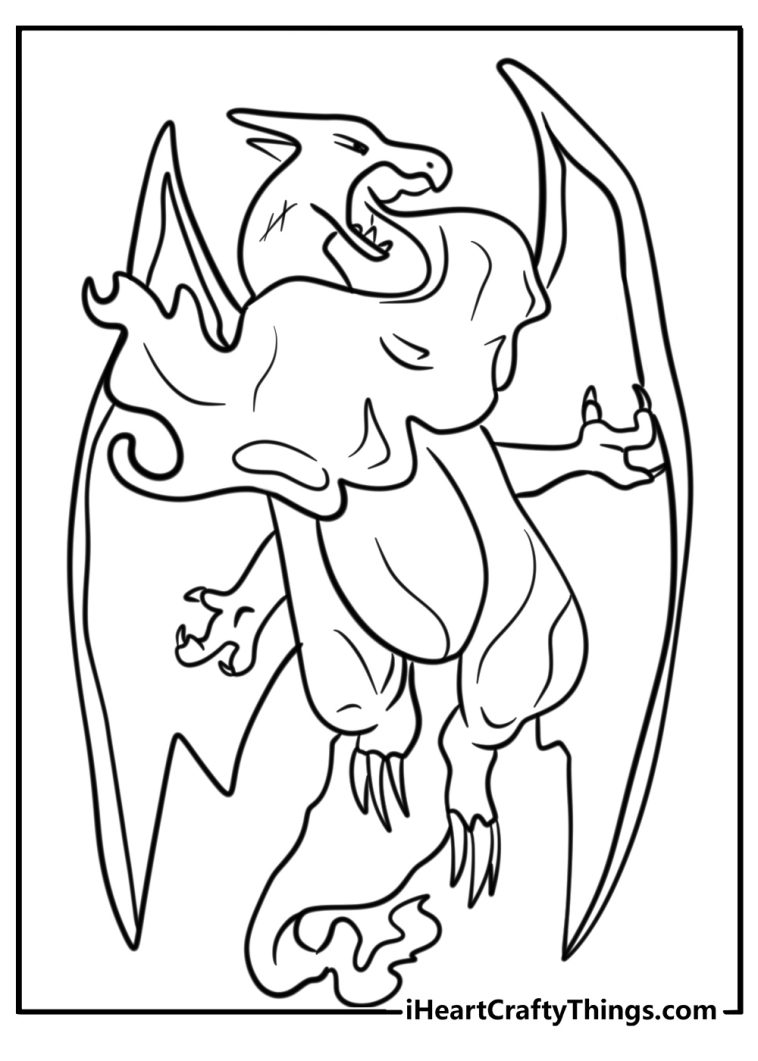 36 New Charizard Coloring Pages (100% Free To Print)