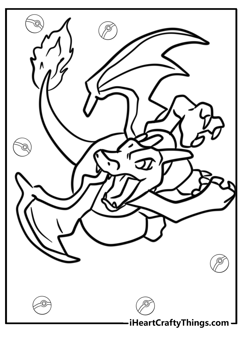 Charizard coloring page printable