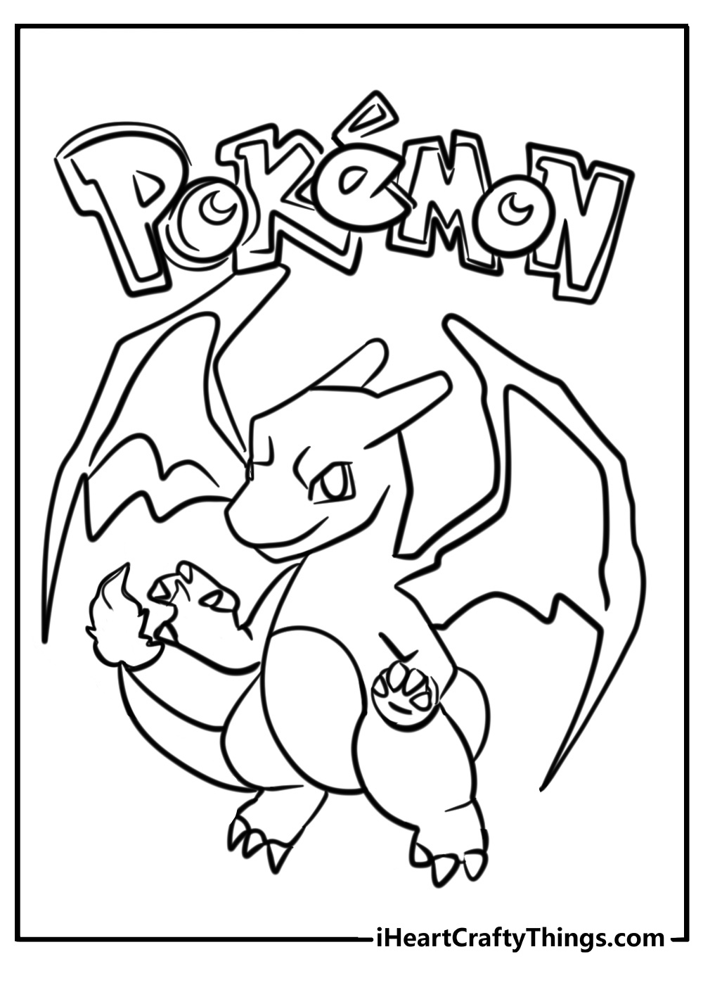 Charizard coloring sheet