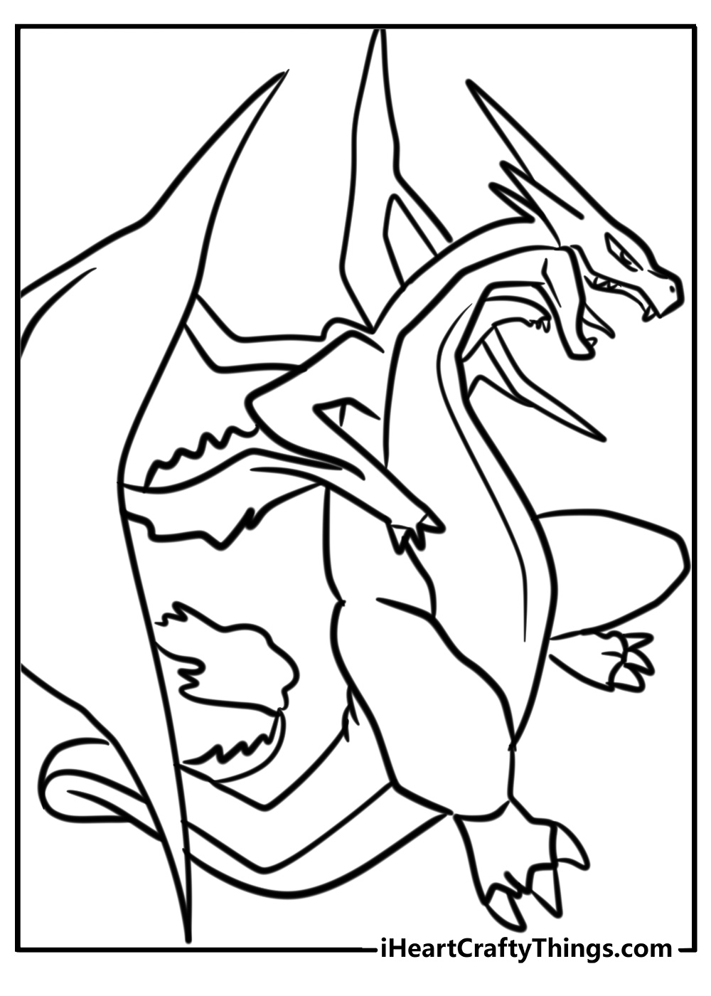 Charizard x coloring page