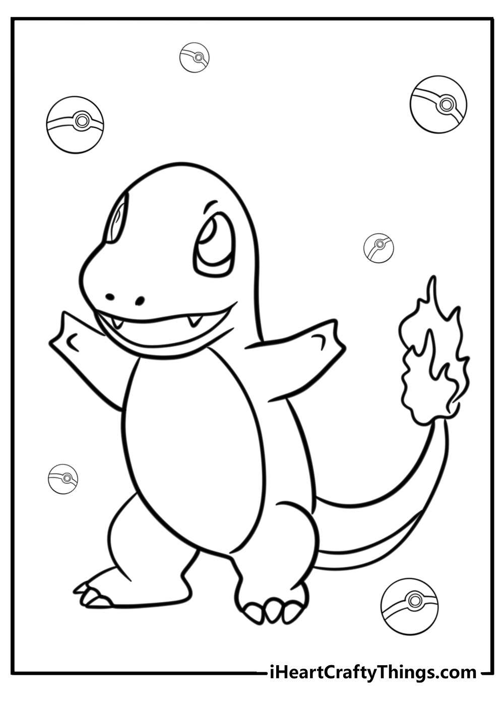 Charmander printable coloring pages