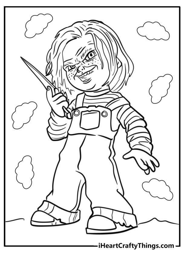 25 New Horror Coloring Pages (100% Free To Print)