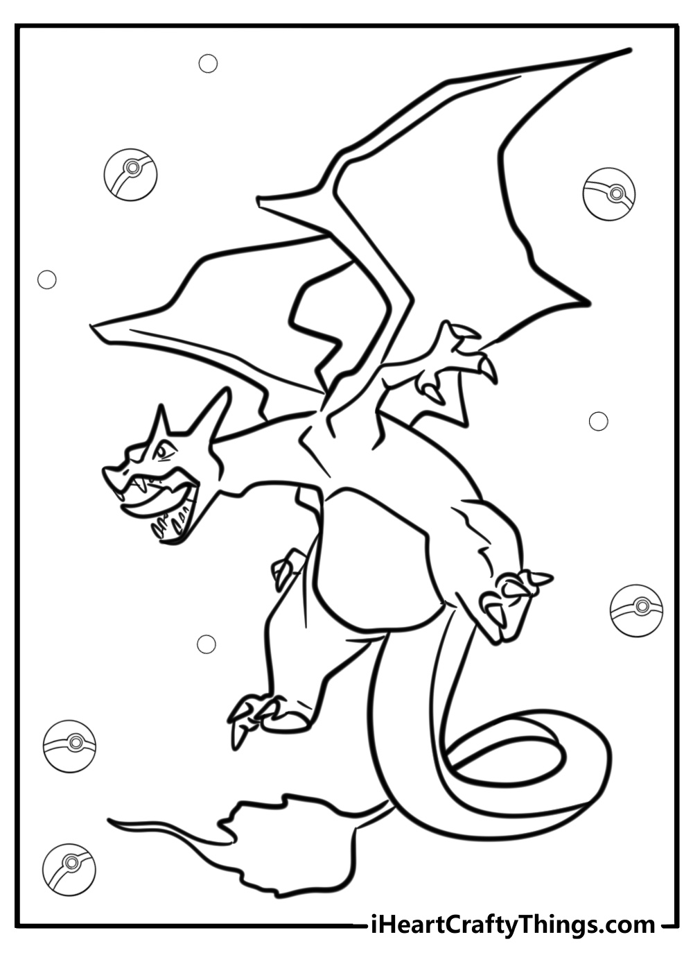 Coloring page charizard