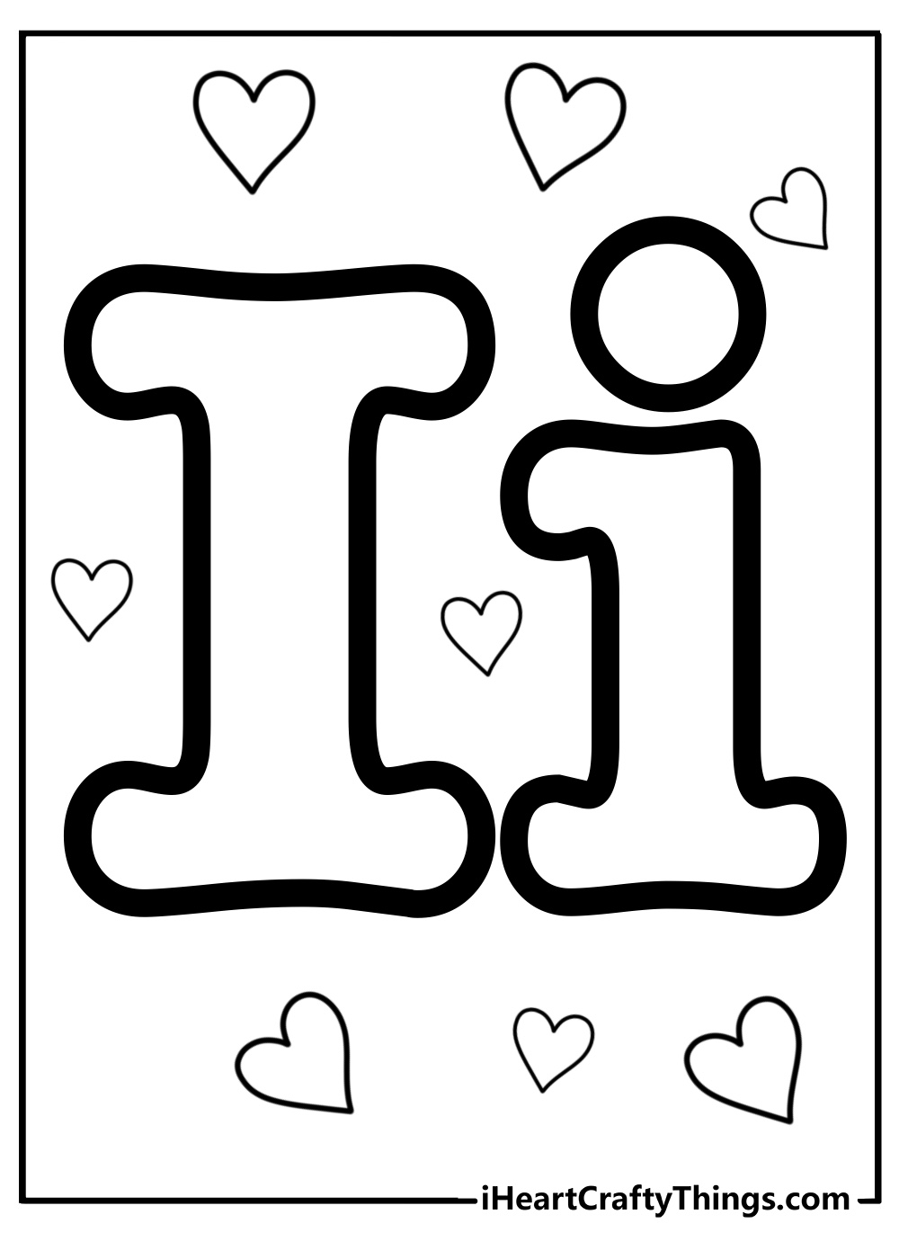 Coloring page letter i