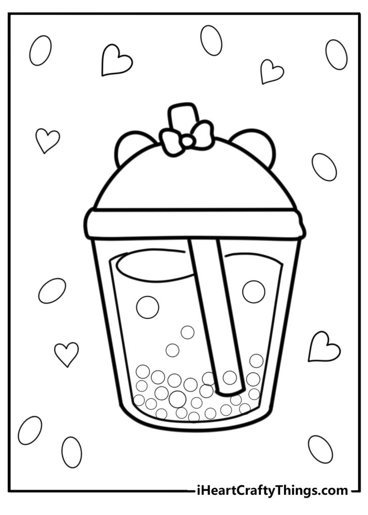 25 Boba Tea Coloring Pages (100% Free PDFs To Print)