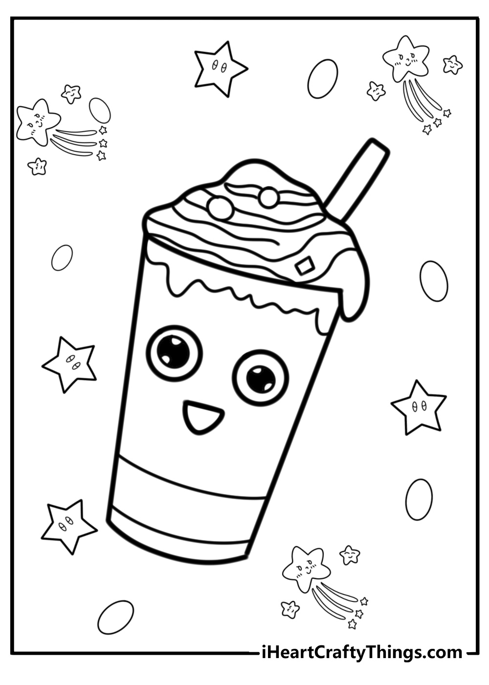 Coloring pages boba tea