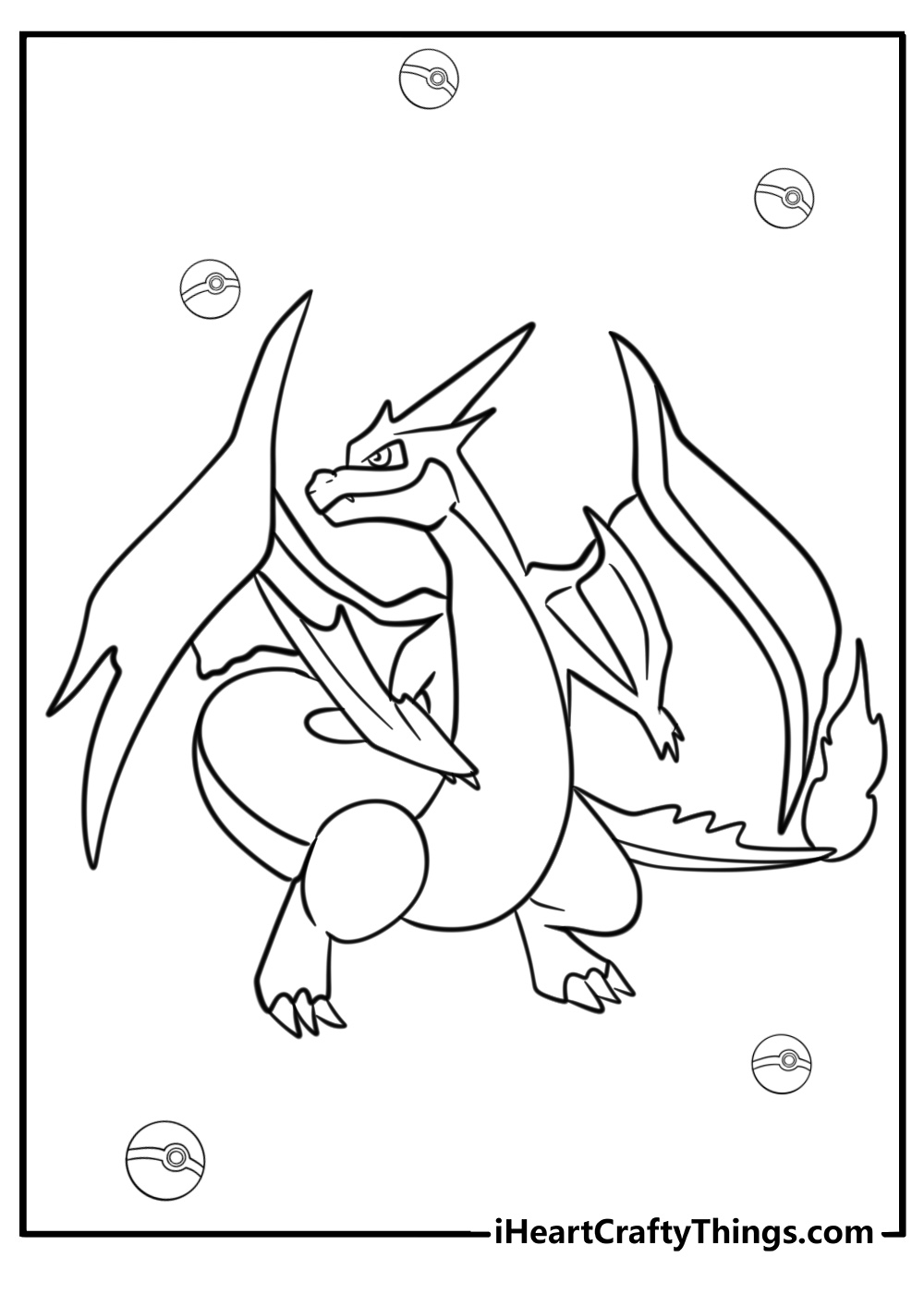 Coloring pages of charizard