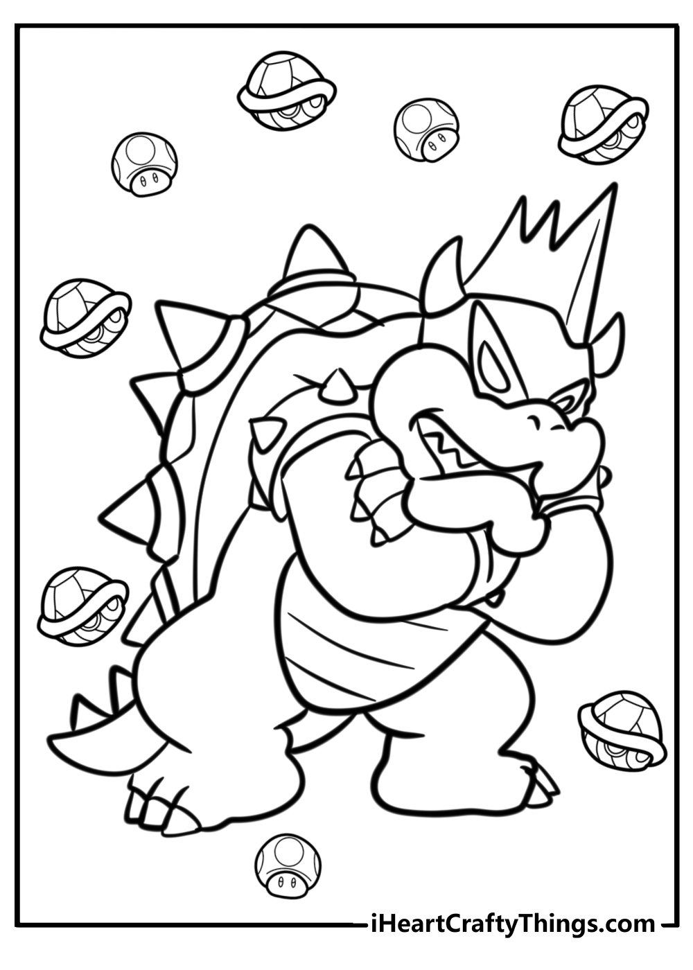 Dark bowser coloring page