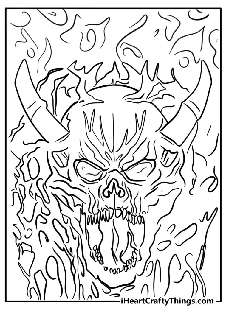 25 New Horror Coloring Pages (100 Free To Print)
