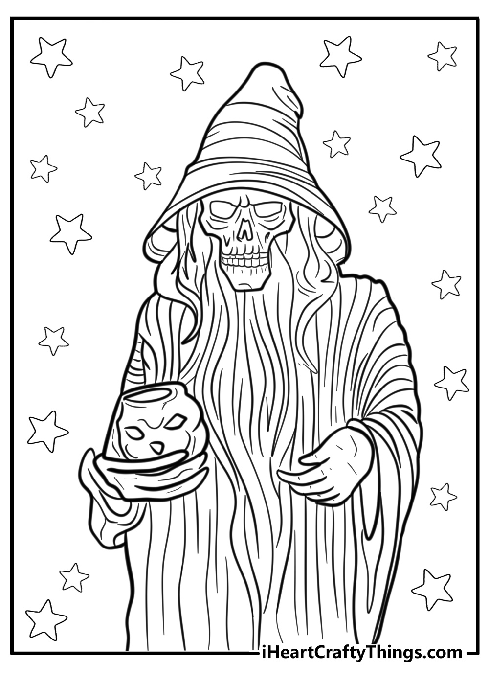 Detailed horror coloring pages for adults