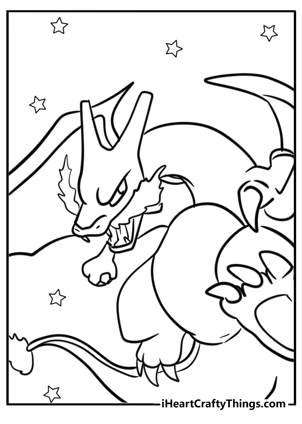 Dynamax charizard coloring page