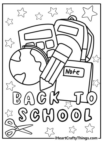 Free back to school coloring pages
