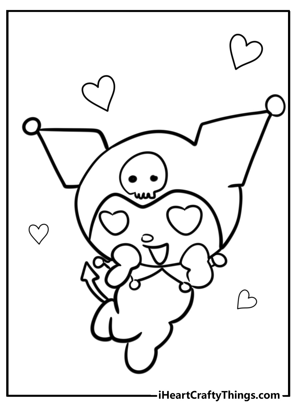 Free printable kuromi coloring pages