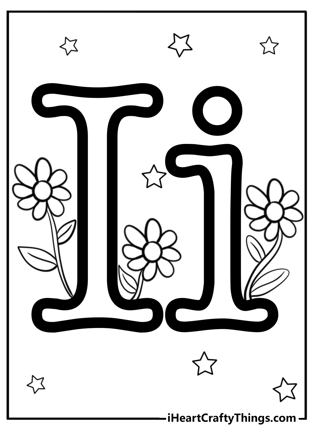 Free printable letter i coloring pages