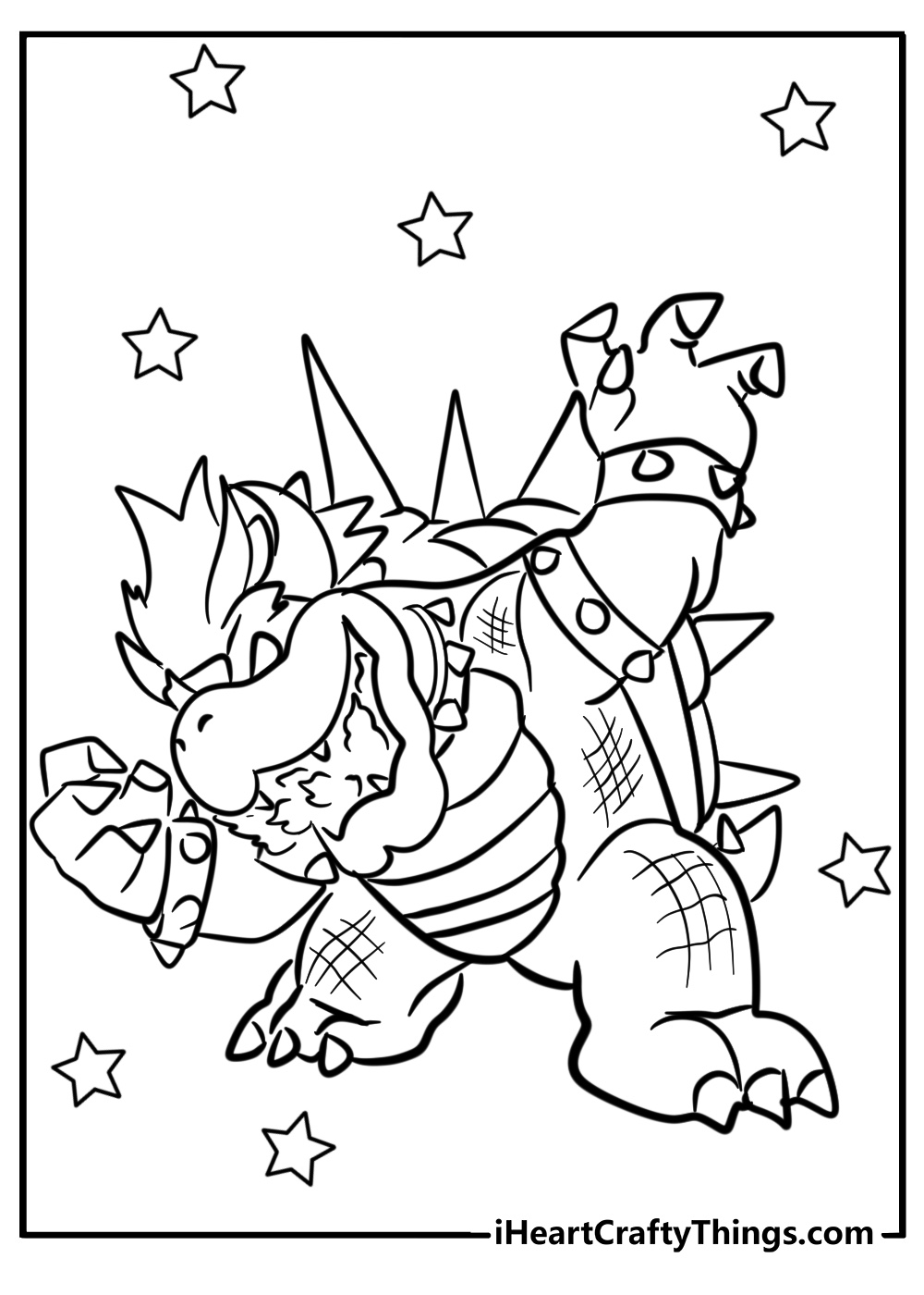 Fury bowser coloring page