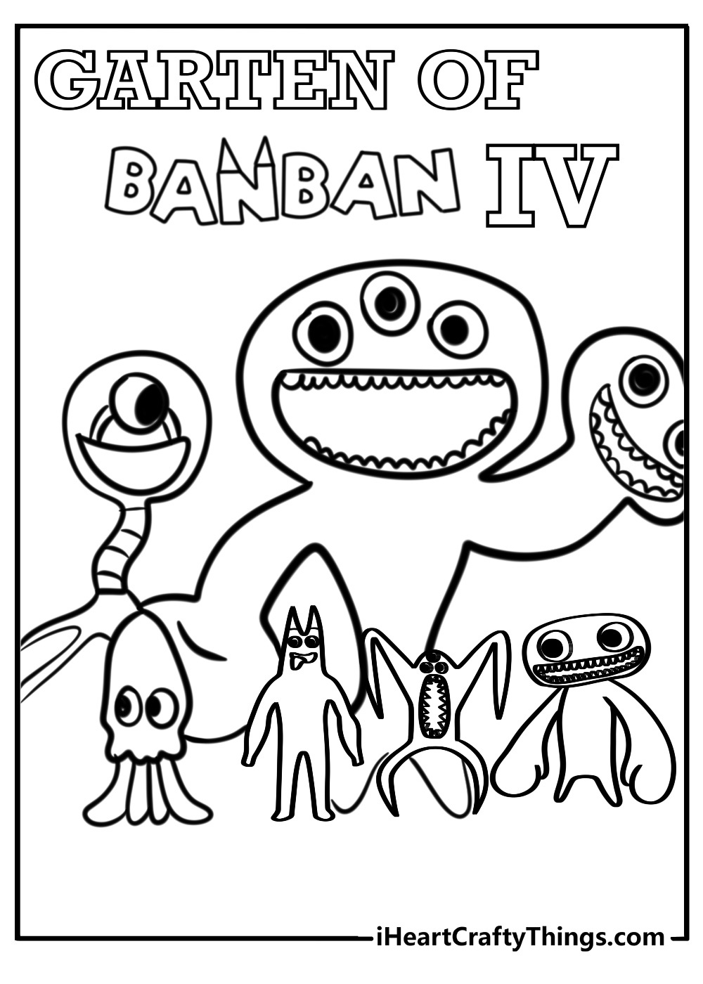 Garden of banban 4 coloring pages