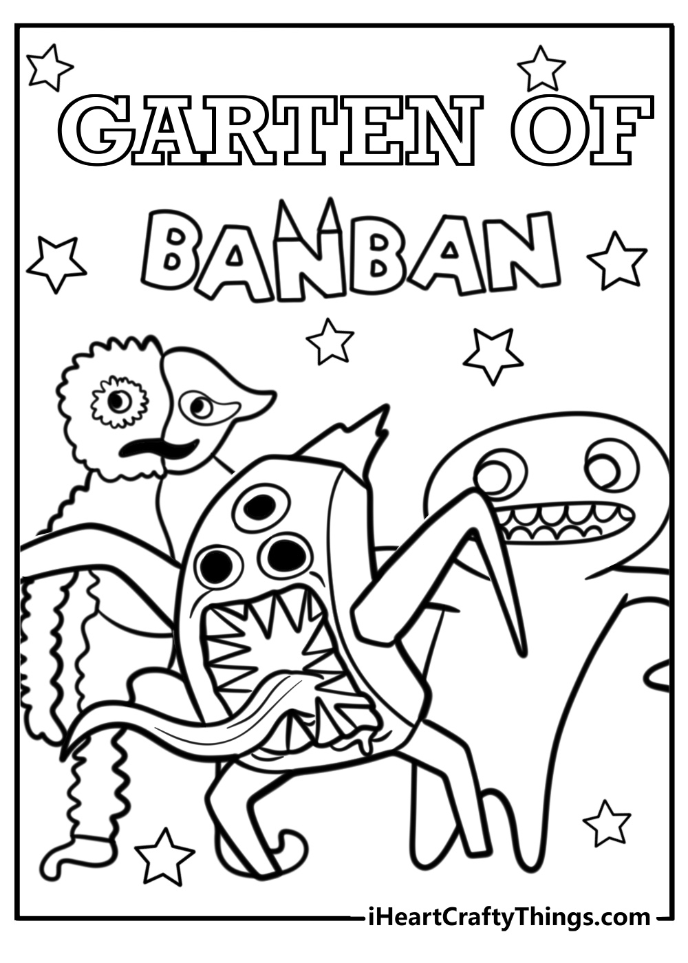 Garten of ban ban coloring page