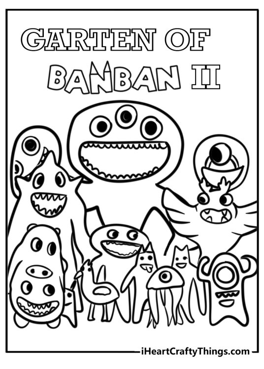Garten of banban 2 coloring pages