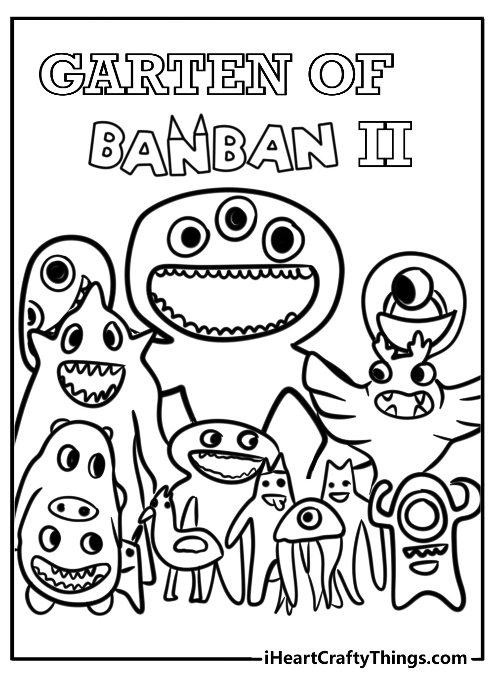 Garten of banban 2 coloring pages