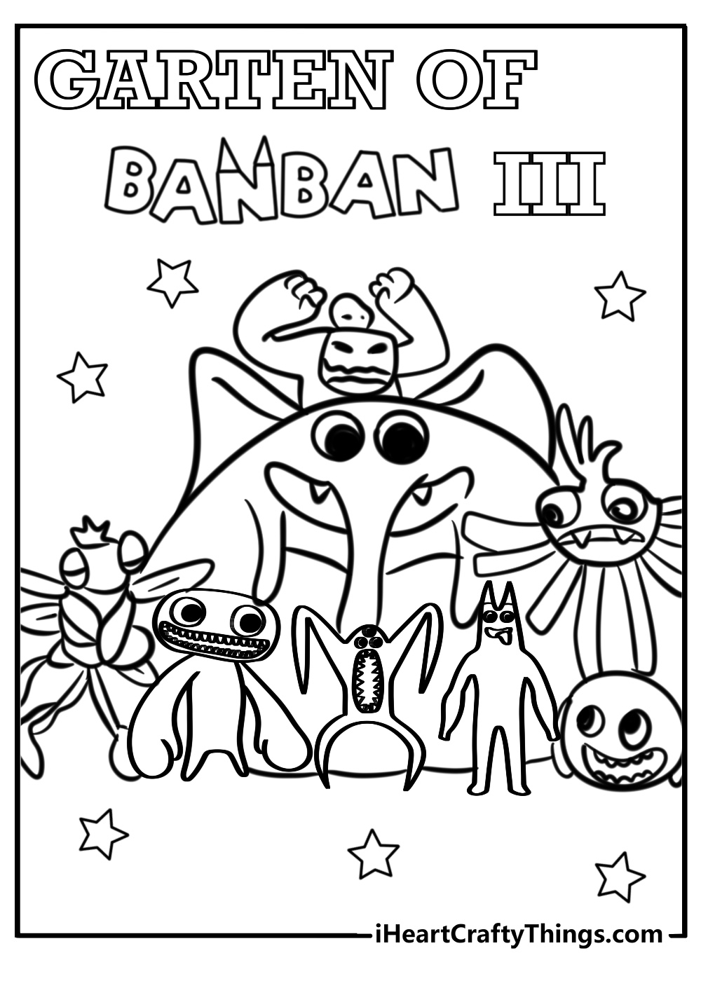 Garten of banban 3 coloring pages