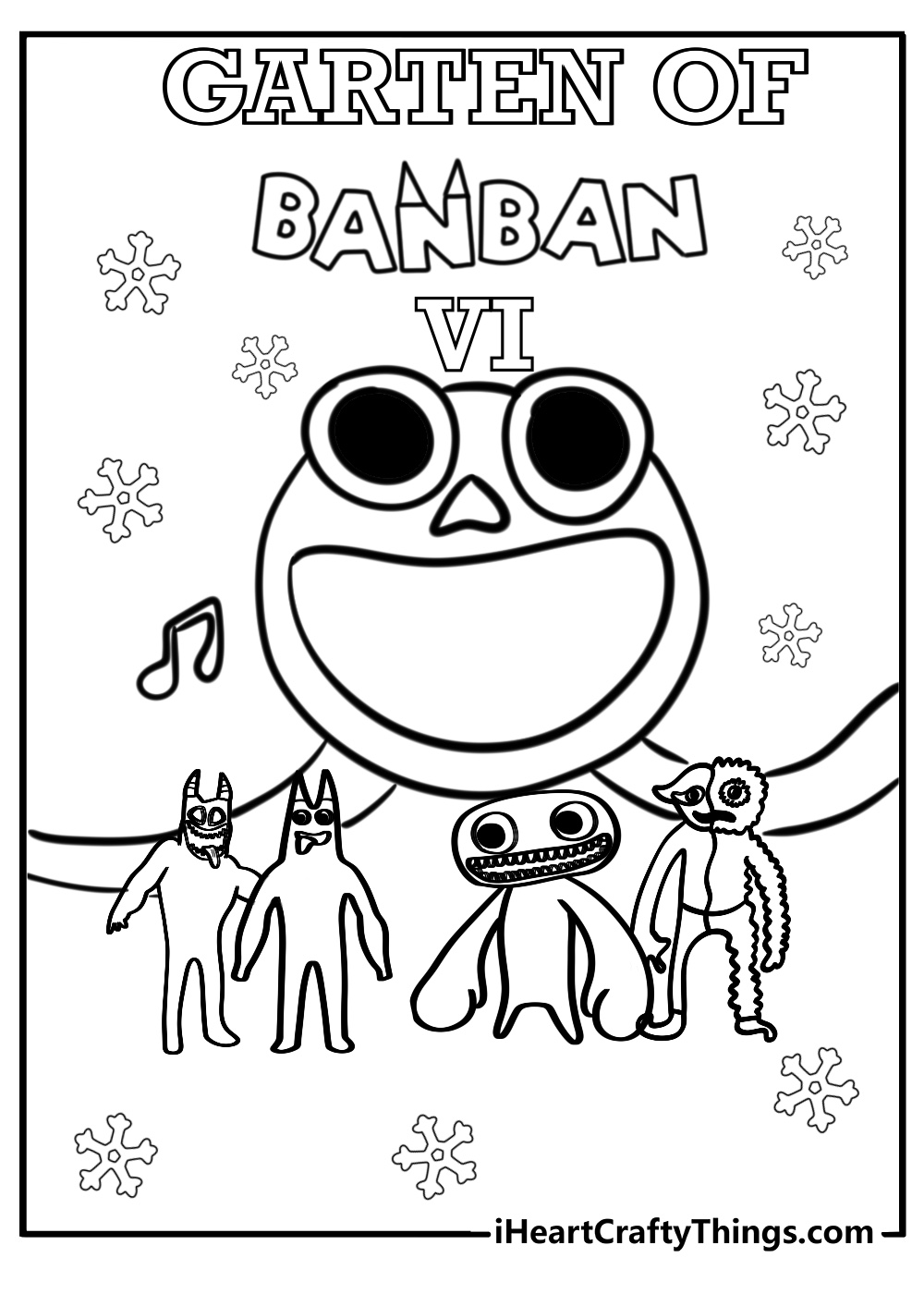 Garten of banban 6 coloring pages