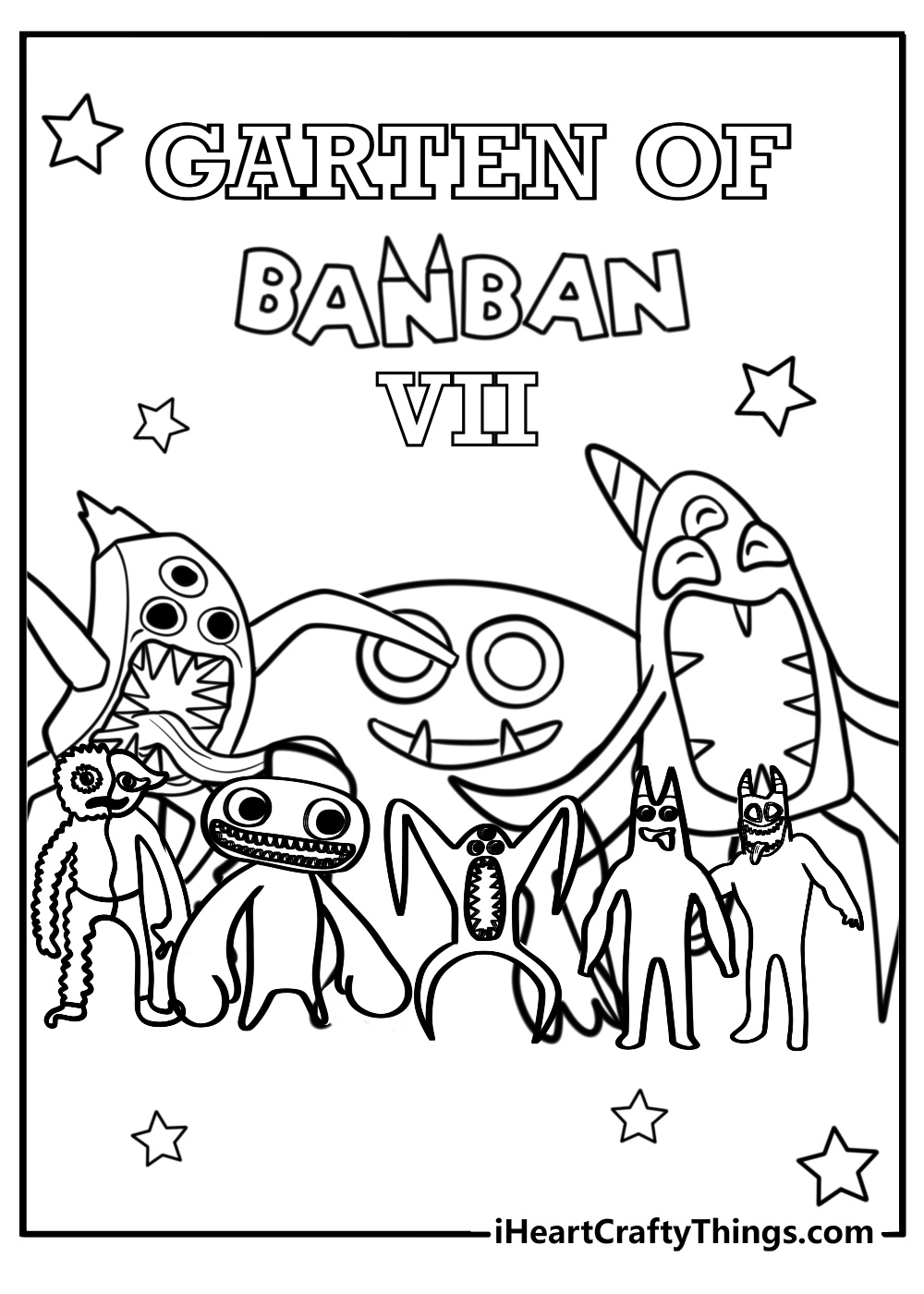 Garten of banban 7 coloring pages