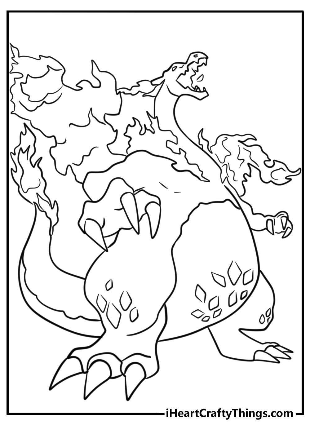 Gigantamax charizard coloring page