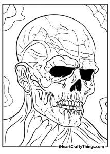 25 New Horror Coloring Pages 100 - Gore Coloring Pages 214x300