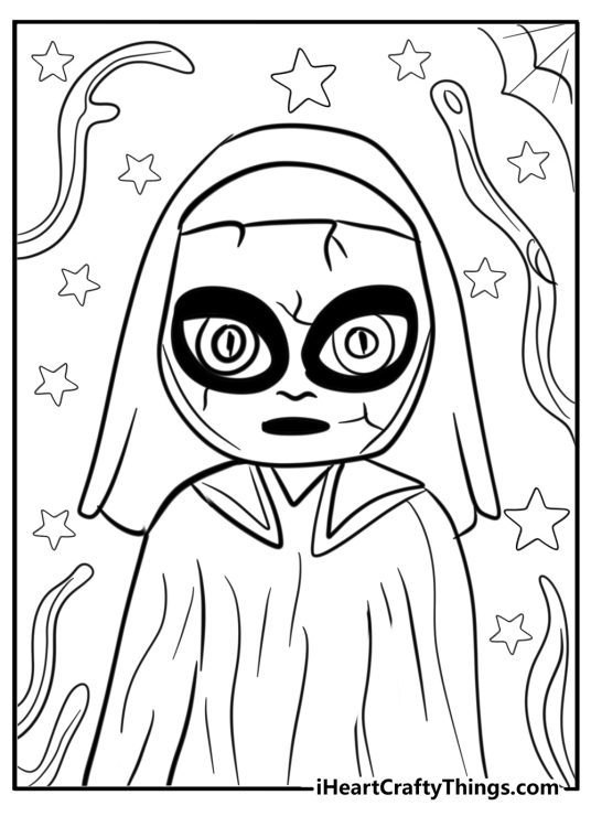 Horror dark coloring pages