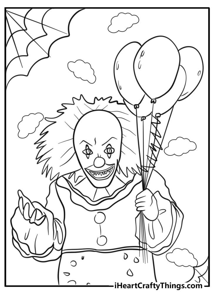 25 New Horror Coloring Pages (100% Free To Print)
