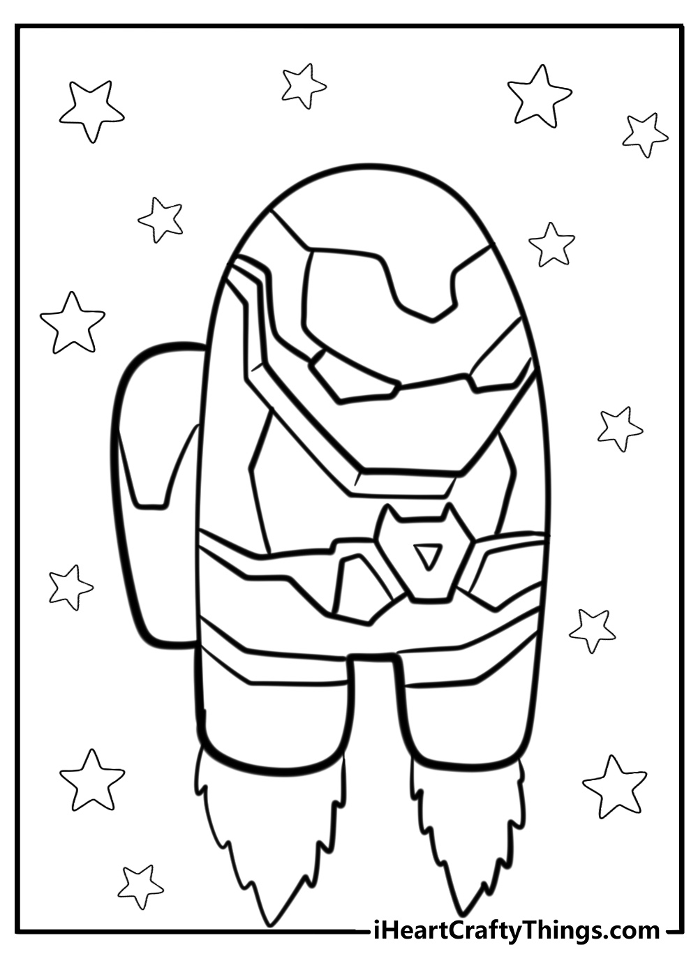 Iron man among us coloring pages