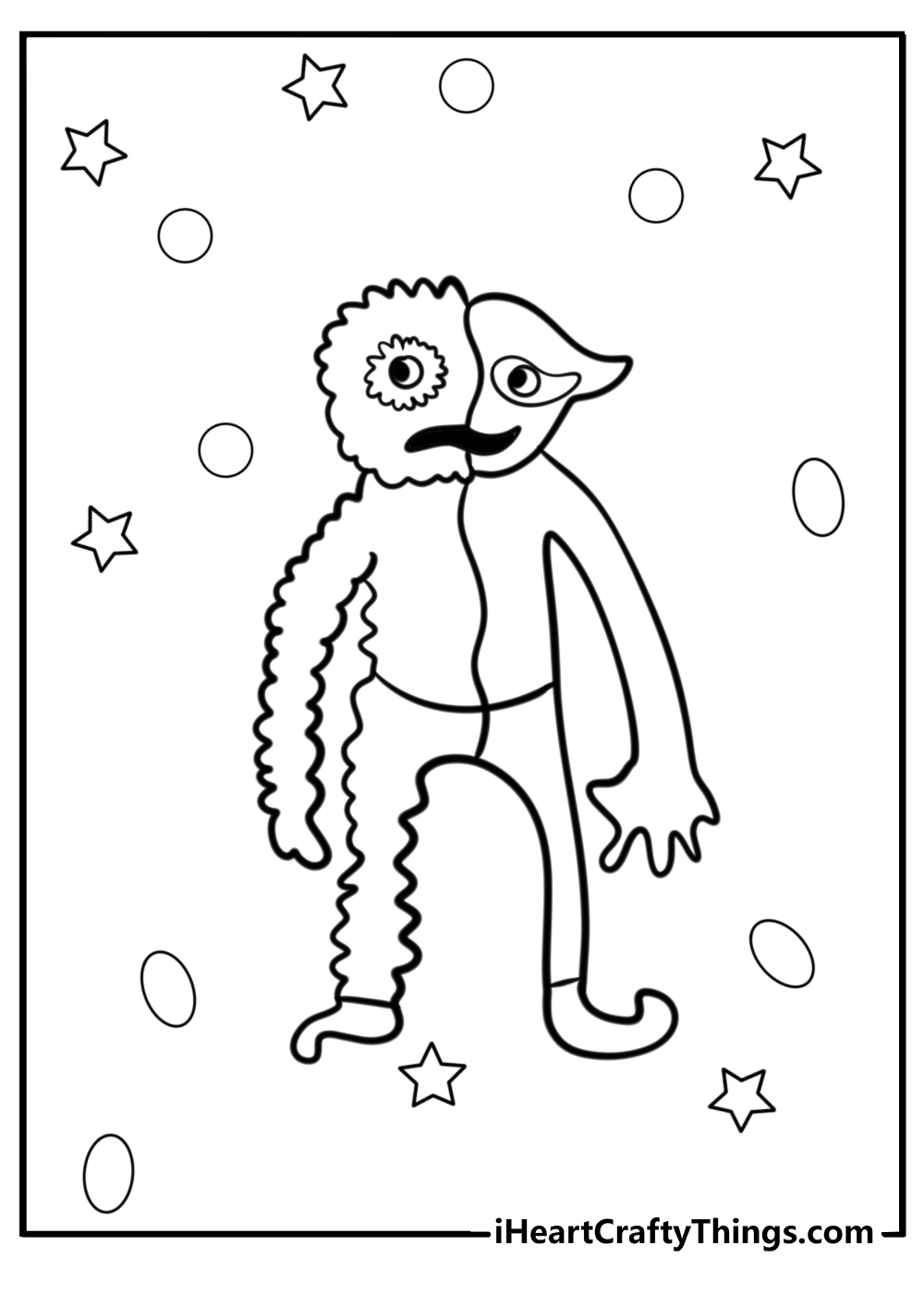 Jester garten of banban coloring page