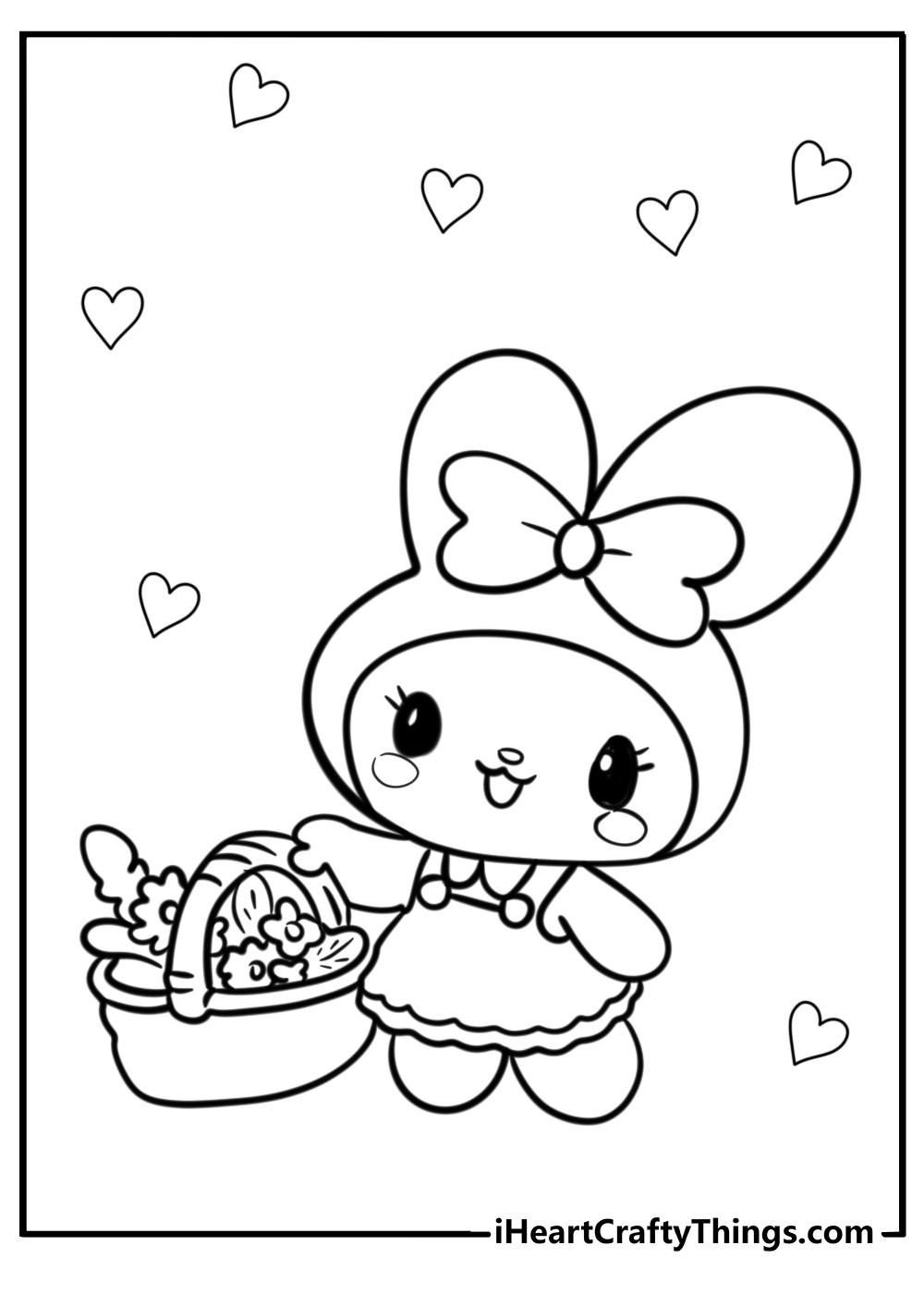 Kawaii my melody coloring pages