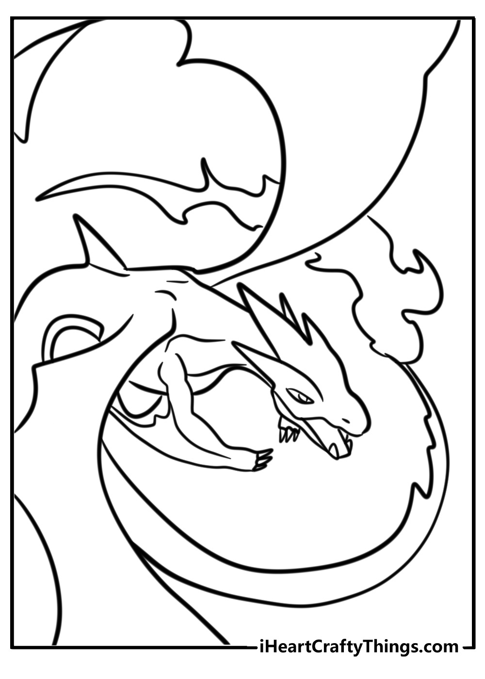 Legendary charizard coloring page