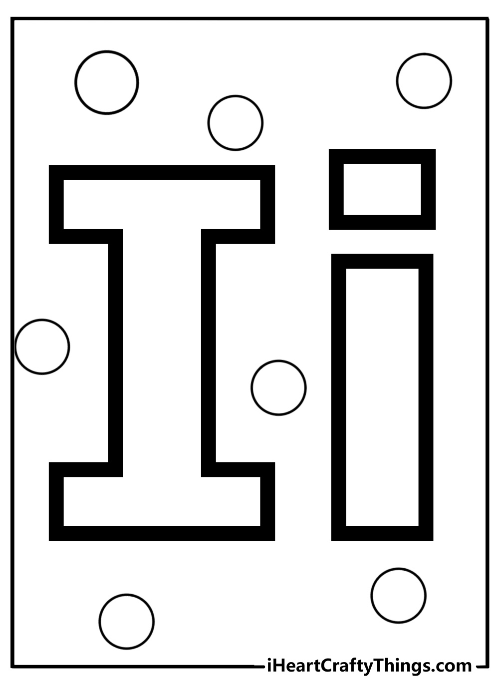 Letter i coloring pages for preschool